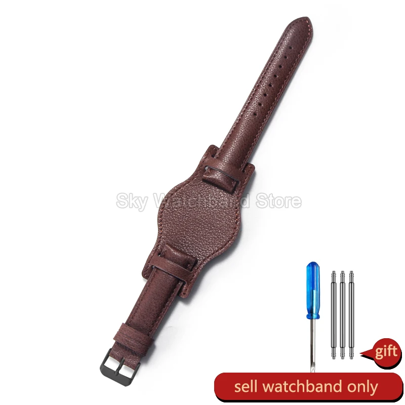 Premium Crazy Horse Leather Watch Strap with Tray - Available in 18mm, 20mm, 22mm