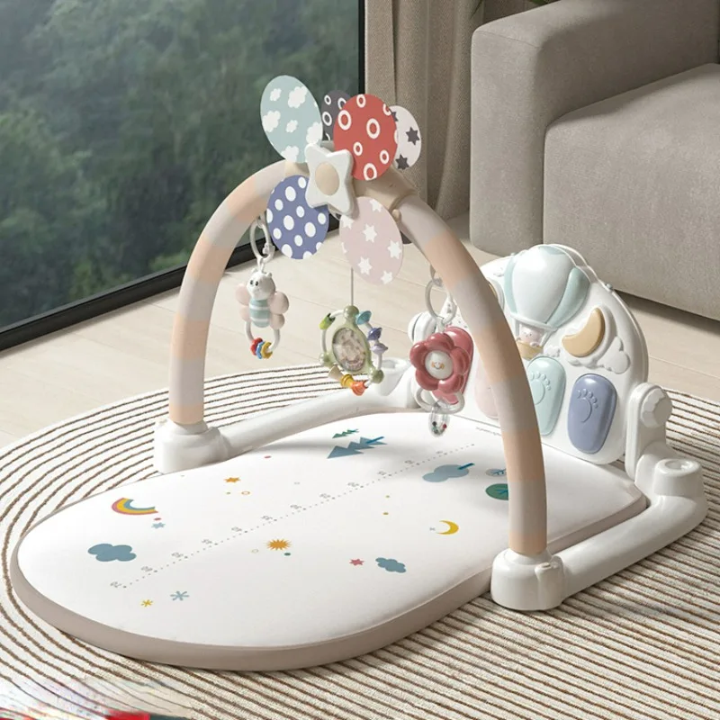 Pedal Piano Baby Gym Toys,newborn Crawling Mats, Baby Toys for 1 Years Old Early Education Educational Activity Gym