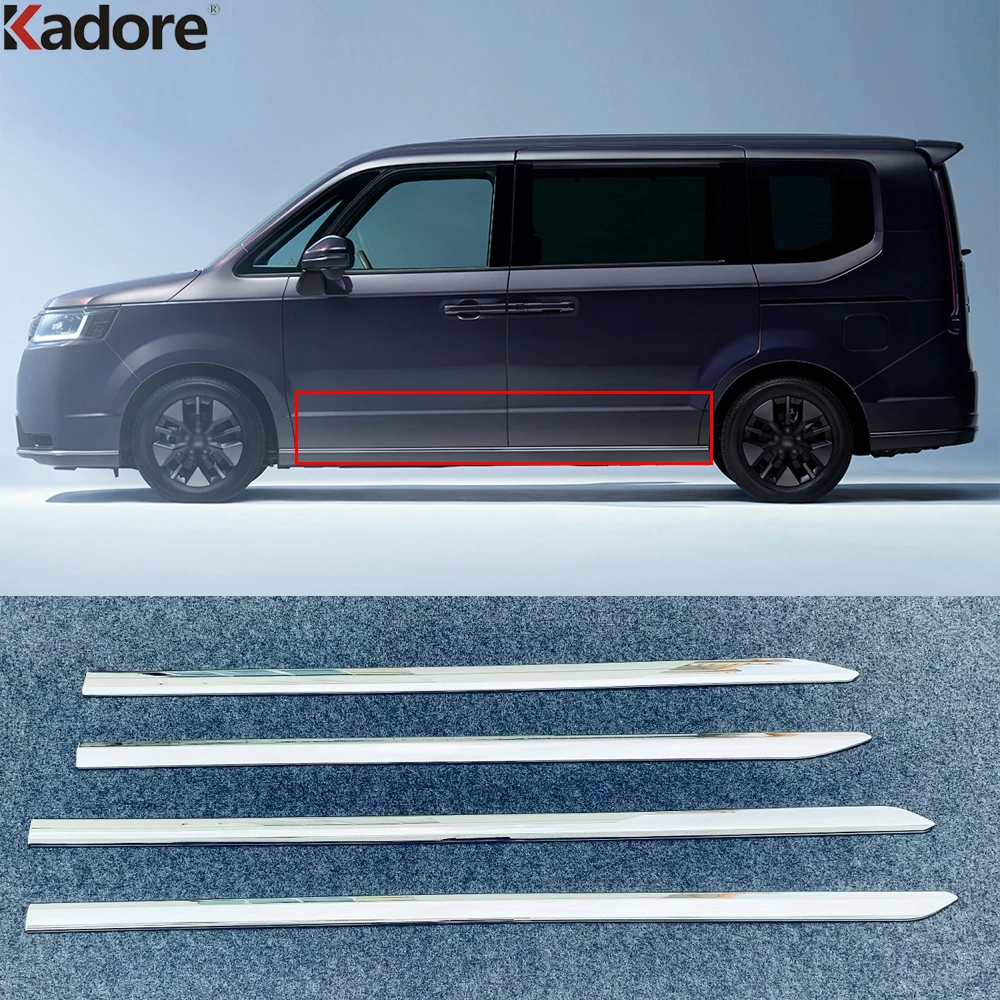 

Отделка кузова, молдинг на боковые двери для Honda Stepwgn 2022 2023 2024 ABS хромированные ленты для дверной панели, молдинговые декоративные ленты, автомобильные аксессуары