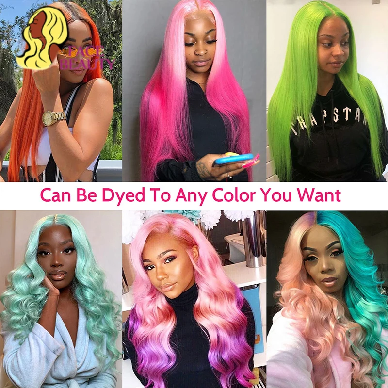 Blonde Lace Front Human Hair Wig 613 13x4 Lace Frontal 13x6 100% Human Hair Pre Plucked Brazilian Straight 30 inch