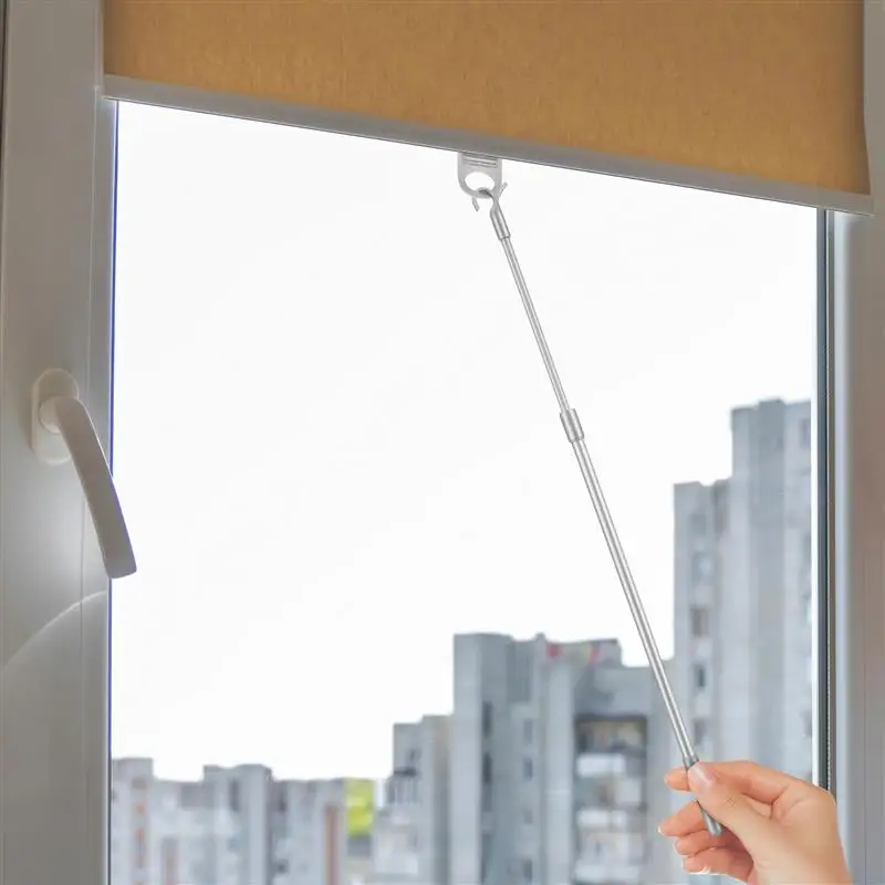 60cm Vertical Blind Wand Telescopic Window Pulling Rods Curtain Blind Opener With Hook Replacement Tilt Rod curtain accessories
