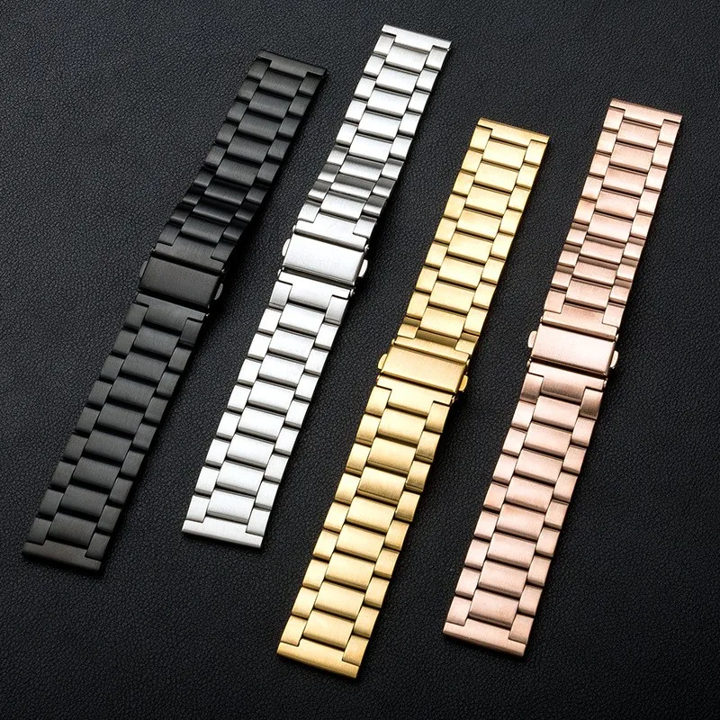 High-Quality Stainless Steel Wristwatch Band with Double Press Folding Buckle and Tool