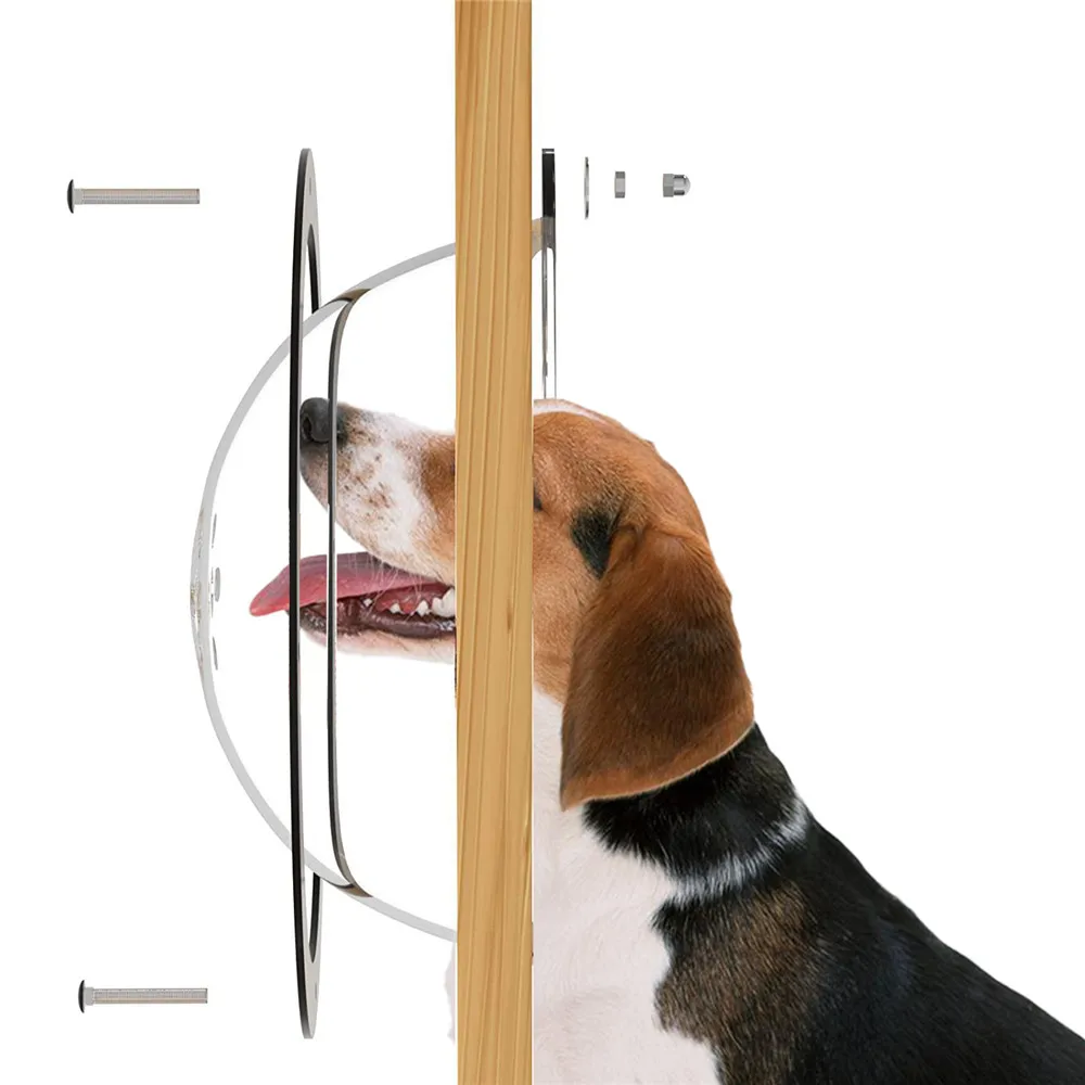 Dog Window for Fence Acrylic Clear View Dome Bubble Window-Dog Dome Cat Pets Safe Ventilation Hole Pet Peek pet window dog porthole window