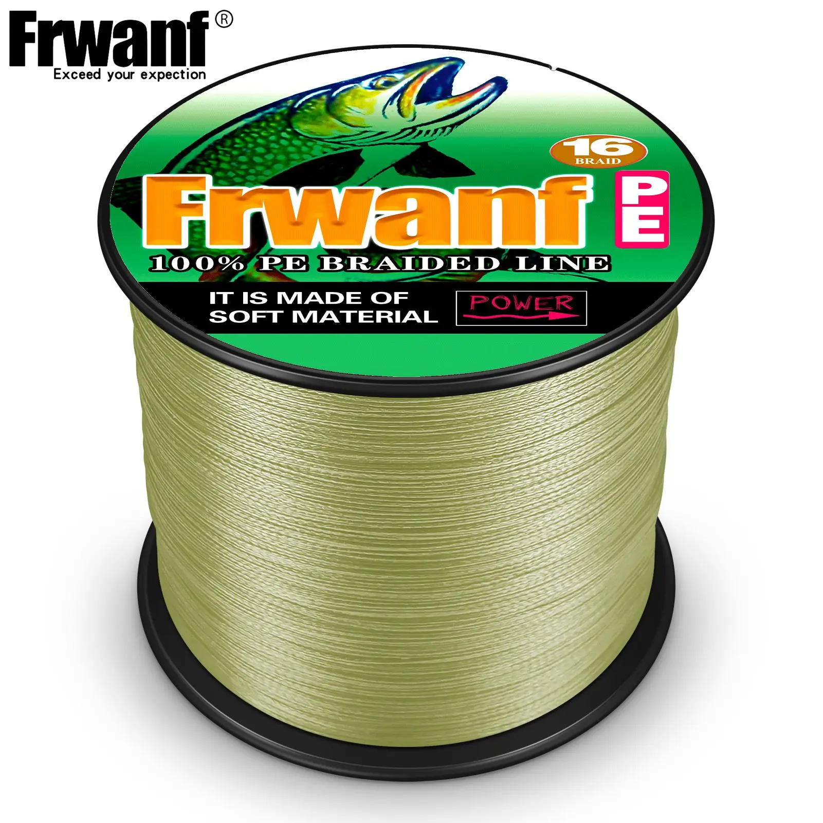 Premium 16-Strand Braided Fishing Line - Hollow Core, Abrasion Resistant PE for Freshwater & Saltwater