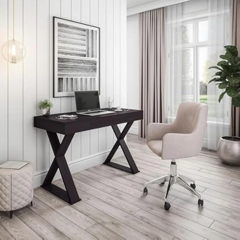 Trendy Writing Desk with Drawer, Espresso 3