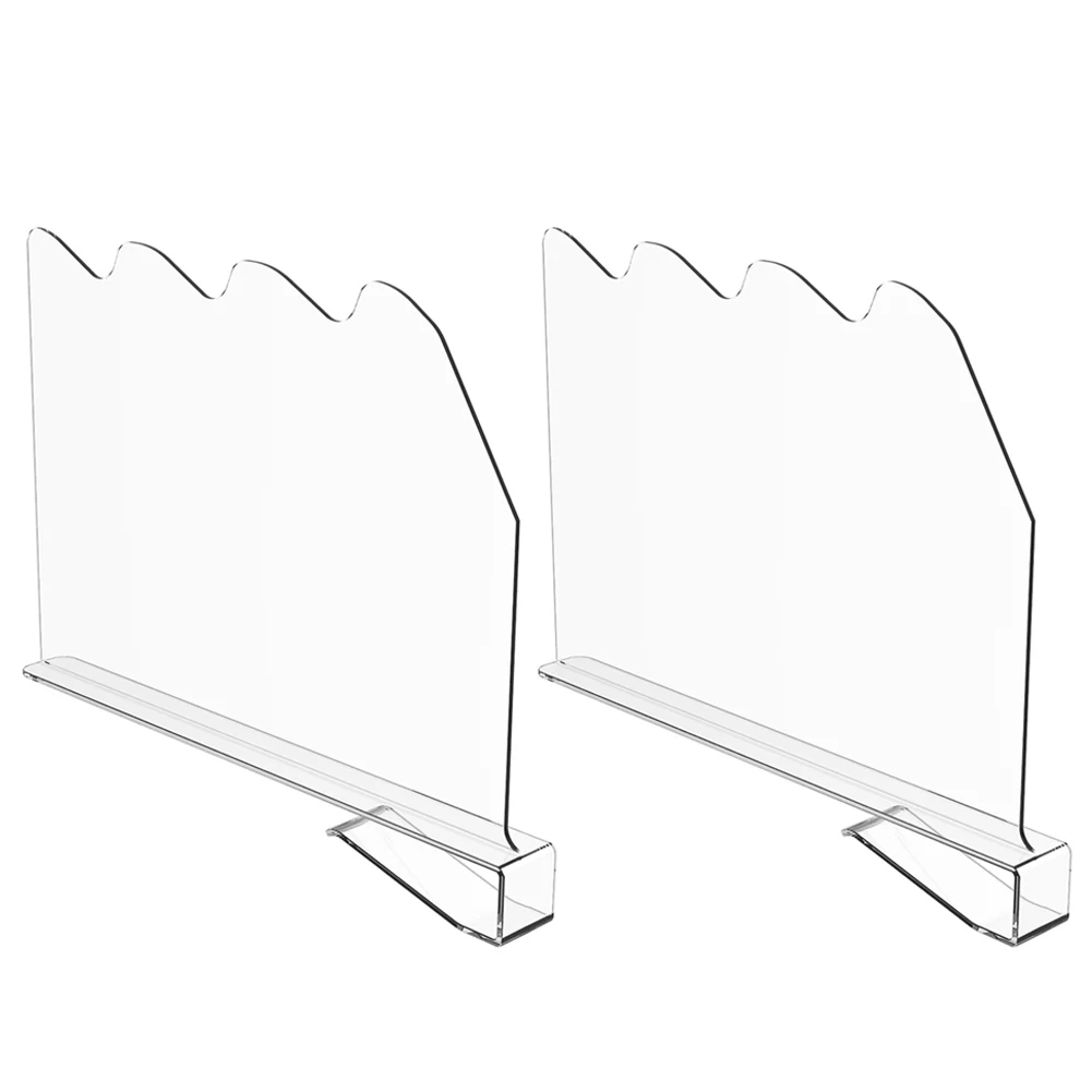 

High Quality Acrylic Bookcase Divider Efficient Closet Shelf Divider High Quality Housewarming Maximize Closet Space
