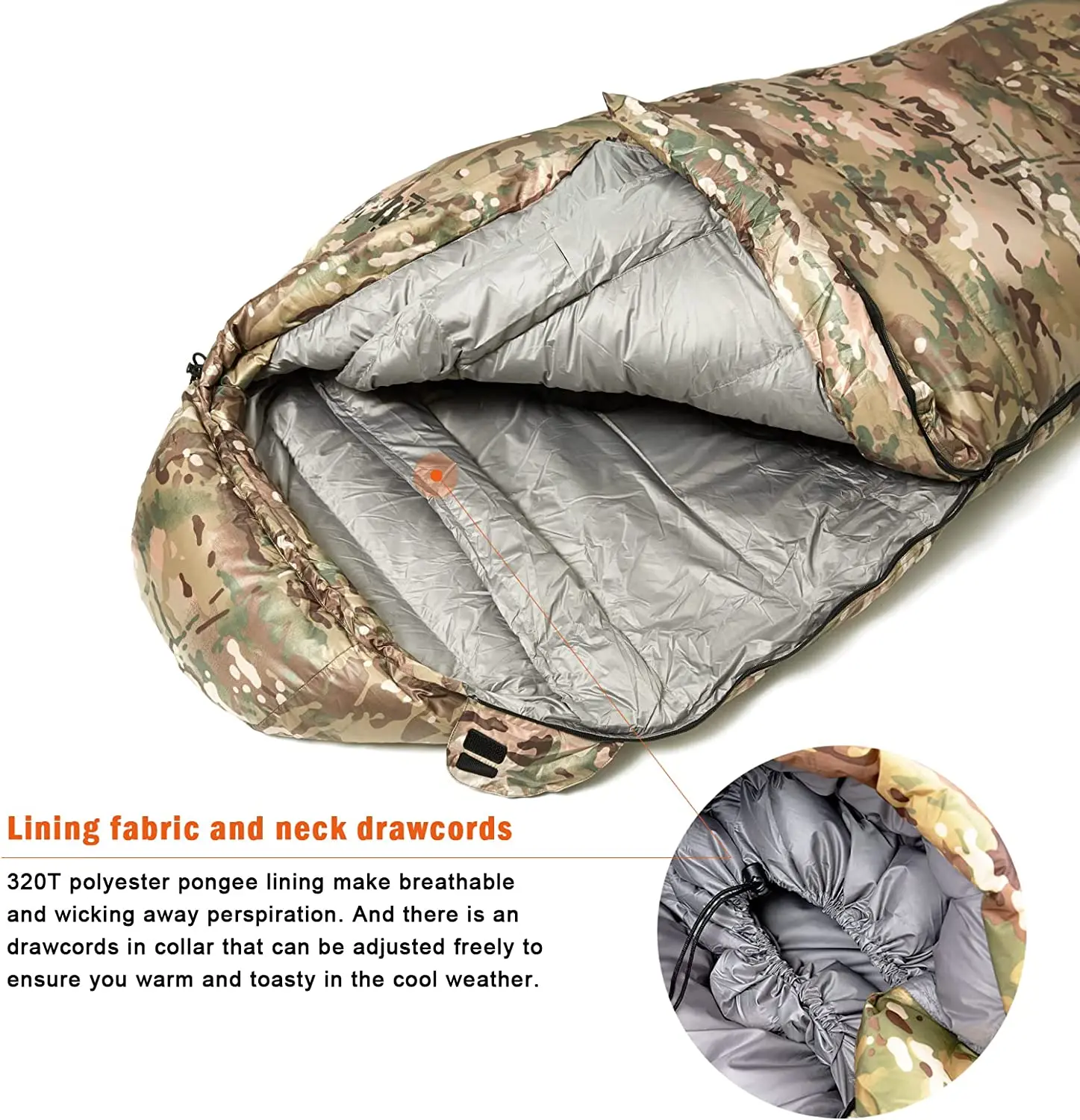 Comprar Saco de dormir de momia para clima frío, saco de dormir de invierno,  saco de dormir para mochilero y Camping