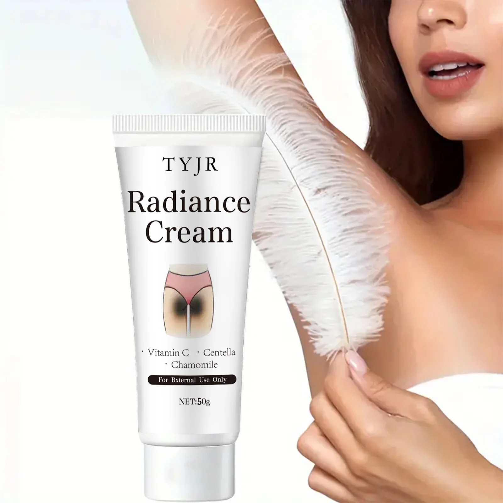 Snow White Cream Contains Niacinamide and Centella Asiatica, Whitening Lotion for Body and Private Parts, Underarm Rejuvenation 4