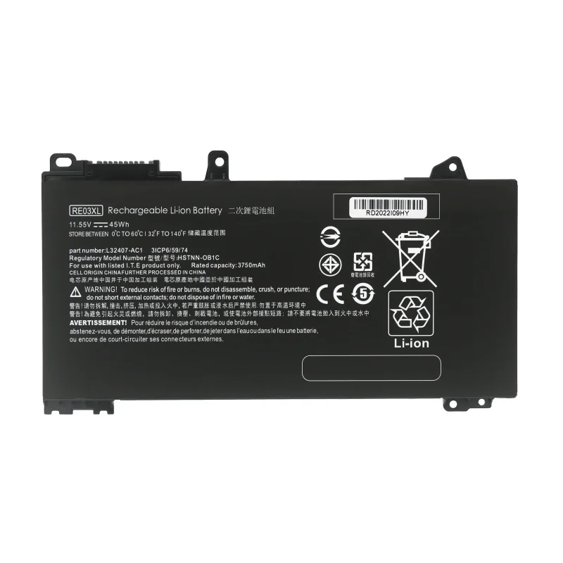 Hp Probook 430 440 445 450 445R 455R G6 G7 Re03Xl Batteria Per Notebook