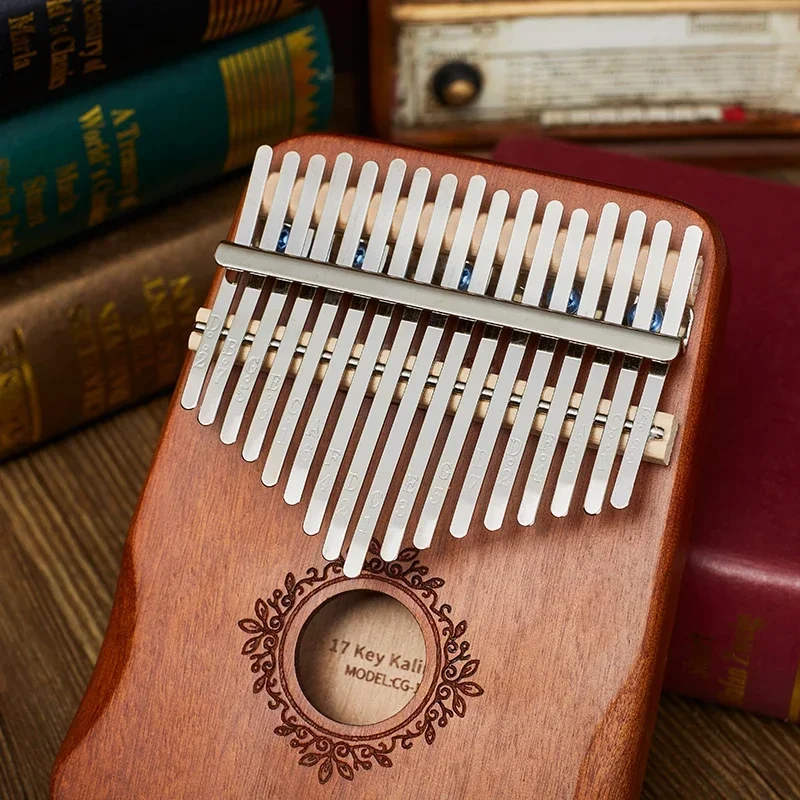 17 Keys Kalimba Thumb Piano High Quality Wood Mahogany Mbira Body Musical Instruments With Learning Book Kalimba Piano