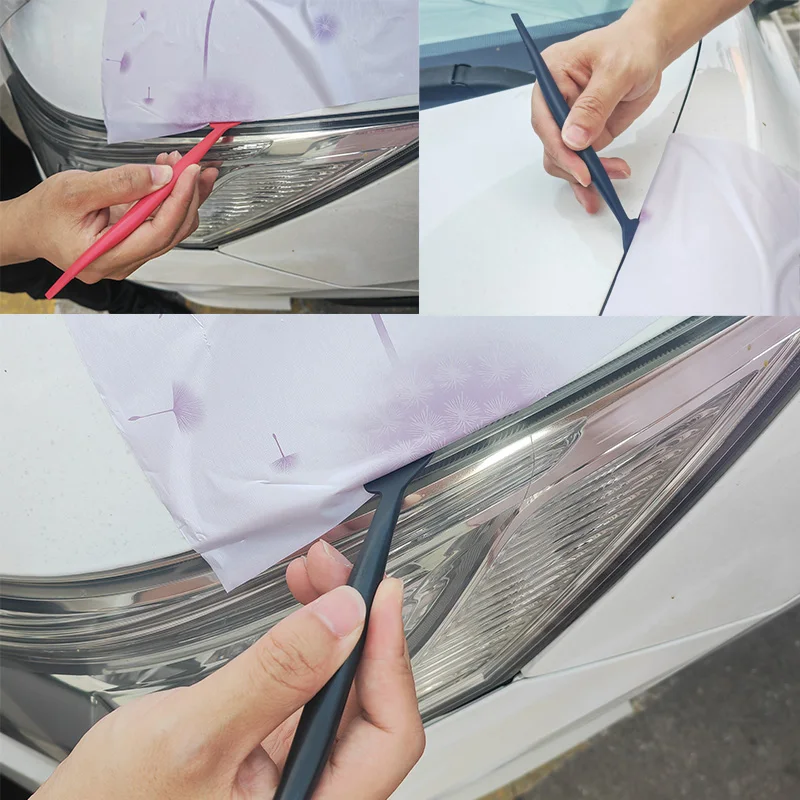 Window Tint Tools Vinyl Wrap Shank Gasket Squeegee Micro Stick Squeegee Tucking Tools for Car Window Tint Film Corner Scraper