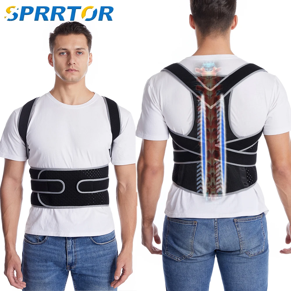 

Invisible Chest Posture Corrector Scoliosis Back Brace Spine Belt Shoulder Support Poor Posture Correction Belt