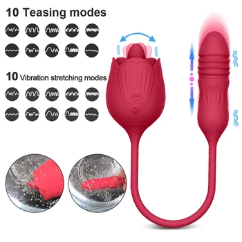 Clit Sucker Rose Sucking Nipple Vibrator Sex Toys for Women Vagina Stimulator Female Thrusting Vibrating Egg Sexy Toys for Adult 3
