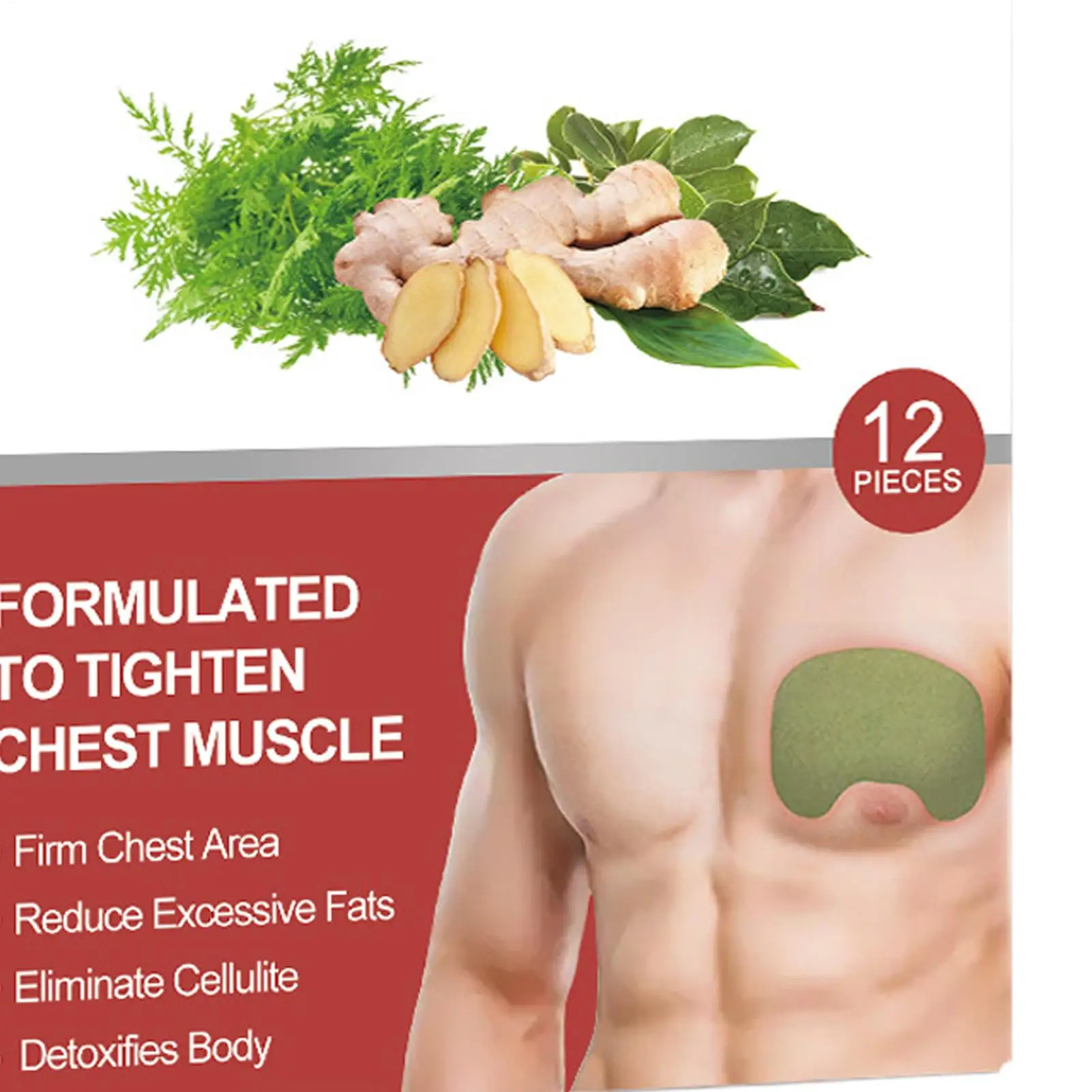 12 pieces Men's Invisible Breast Sticker Breast Upright Lifter Enlarger Patch For Boyfriends Husband Male Friends 5
