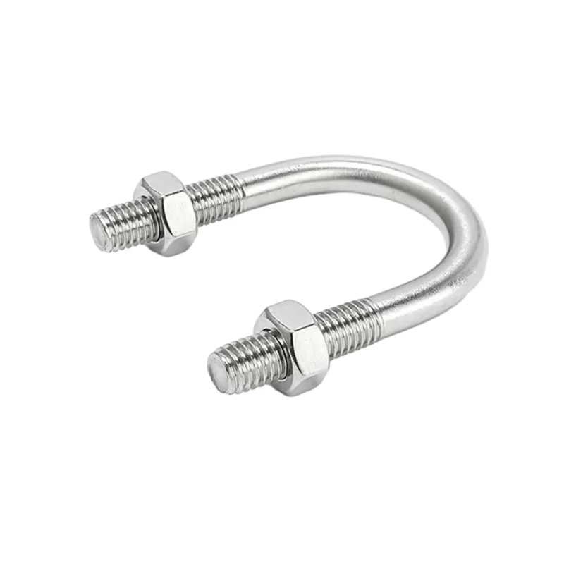 

M6 M8 304 Stainless Steel U-shaped Buckle Bolt U-shaped Screw Pipe Clamp U-clip fillet U-clip with baffle nut combination