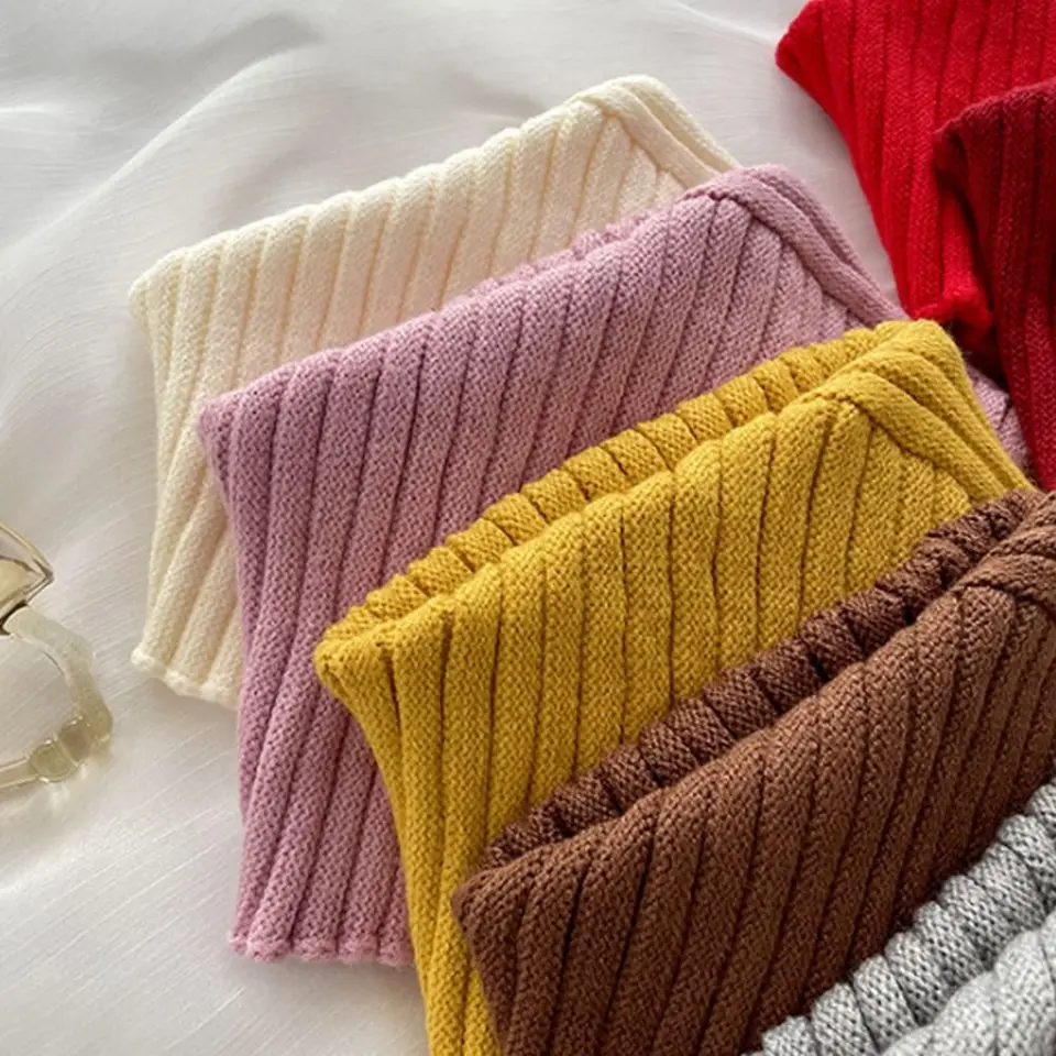 Nuovo dolceva lavorato a maglia staccabile colletto finto per donna
