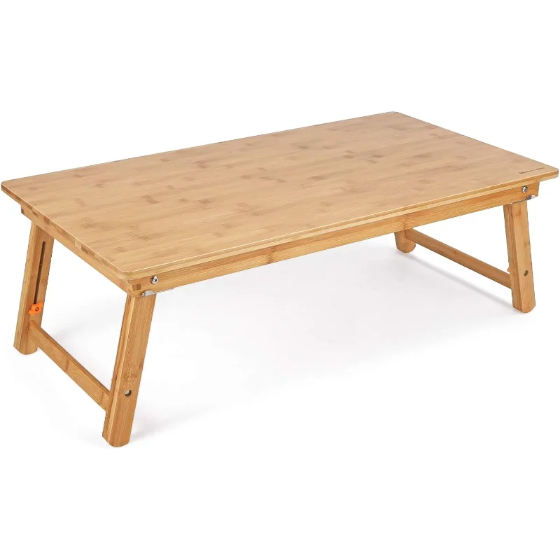 

Large Size Floor Desk Nnewvante Floor Table Tray with Folding Legs Adjustable Low Coffee Table for Breakfast Serving Tray Gami