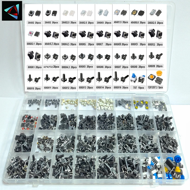 100 Pezzi Interruttori Tattili 12V 50mA DIP 6x6x7 Mm - Pulsanti A Reset Automatico Per PCB