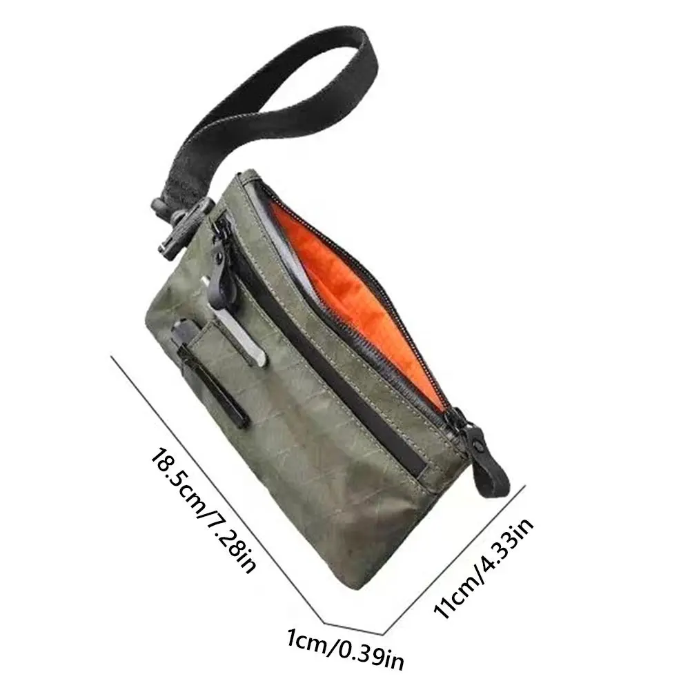 Portafoglio Funzionale Antifurto e Impermeabile per Uomo con Blocco RFID, Scomparti Esterni, Porta Carte di Credito e Cinturino da Polso con Portachiavi per Viaggi - immagine 6