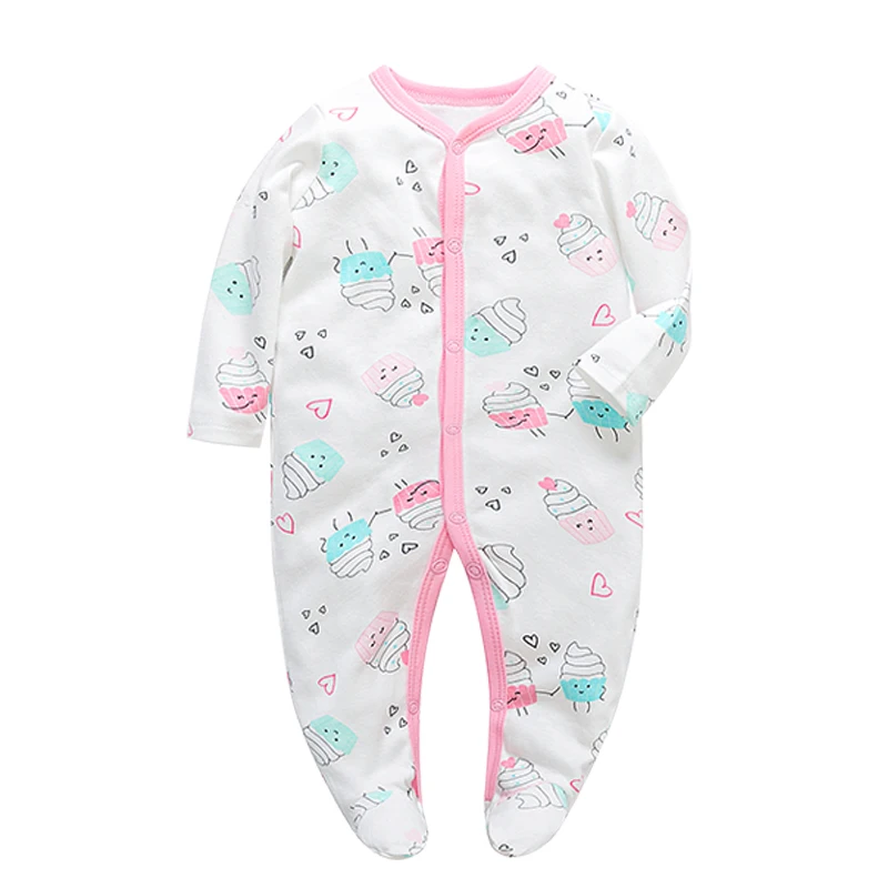 Newborn Baby Boy and Girl Clothes Sets 1Pieces 100%Cotton Long Sleeve Autumn Rompers Cartoon Spring Jumpsuits