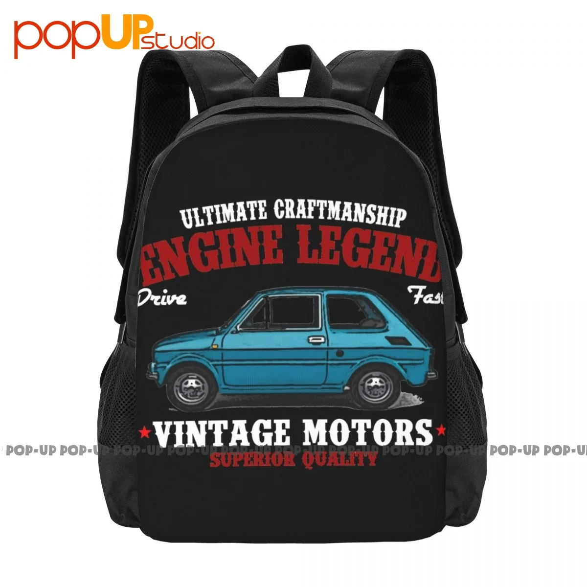 Fiat 126 1976 Engine Legend Zaino Grande Capacità Vintage Pieghevole Eco Friendly Outdoor Running