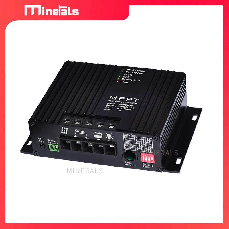 부하 출력 기능이 있는 12V 24V 10A 스마트 솔라 MPPT 컨트롤러 충전기 컨트롤러 지원 Bluetooth APP LCD 컨트롤러