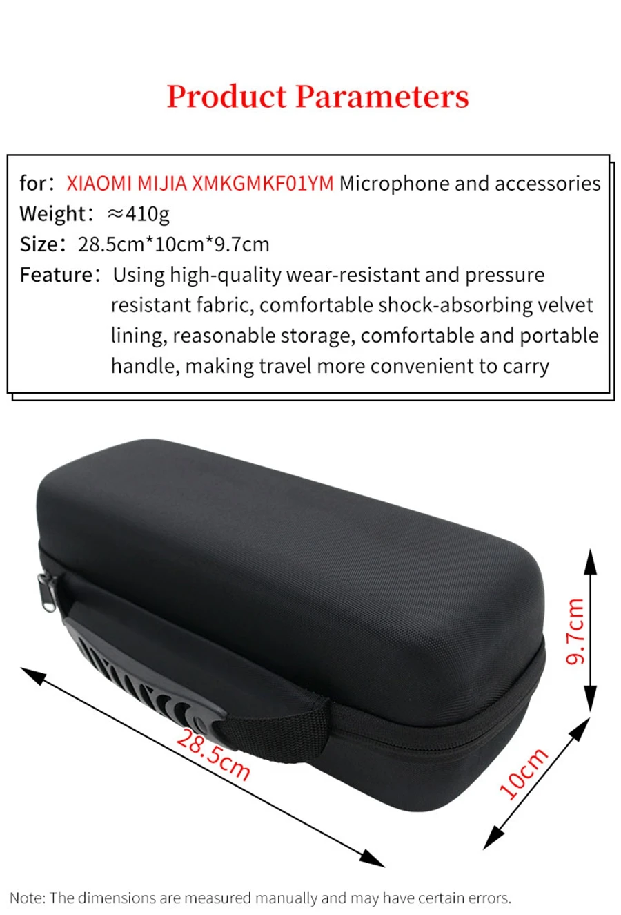 for XIAOMI MIJIA XMKGMKF01YM Microphone Storage Bag Hard EVA Box Portable Bluetooth K Song Travel Carrying Case