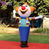 EXQUISITE 2.7mH(9ft)  Inflatable Funny Clown Waving Hand Air Dancer Model Toys For Advertising/Decoration 2