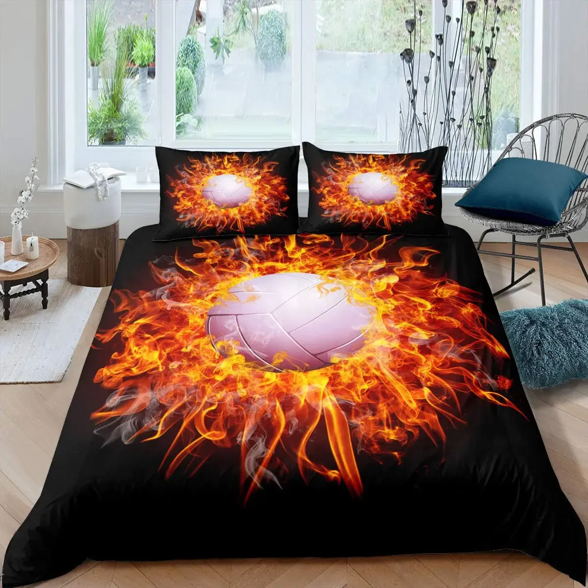 Set Copripiumino King Size Blu 5 Pezzi | Biancheria Letto In Microfibra Per Tutte Le Stagioni