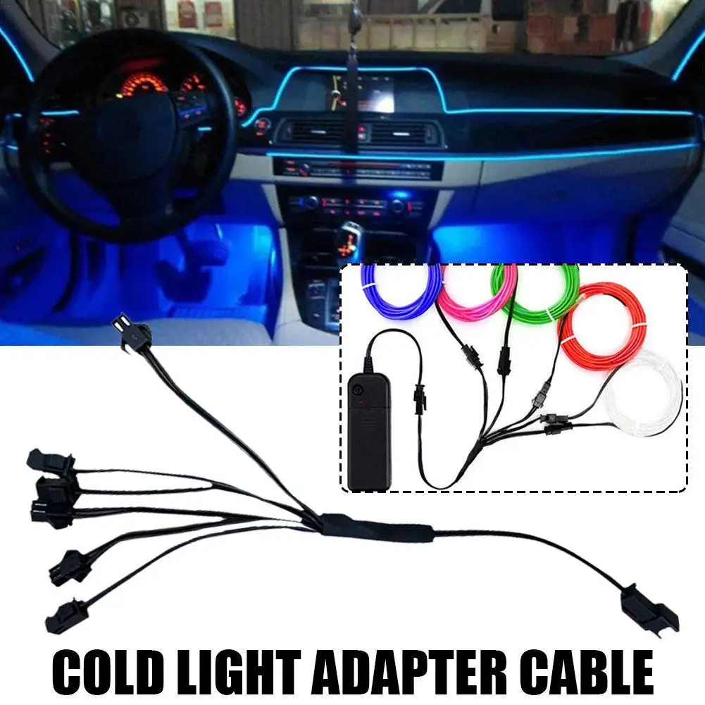 

EL Wire Splitter Connectors Cable 1 To 2/3/4/5 Way LED Neon Light Wiring Fitting Splitting Wire Cold Atmosphere Lamp Accessories