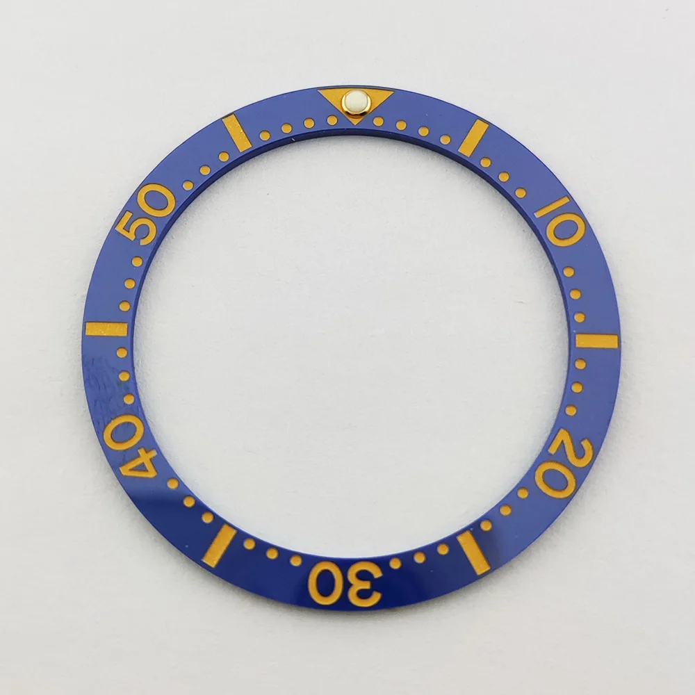 Green Luminous Ceramic Watch Bezel Insert - 33.7mm