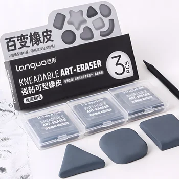 Gomma impasto, confezione da 3, grigia, gomme impasto per artisti, gomma artistica, gomme impasti, materiale per il ritorno a scuola
