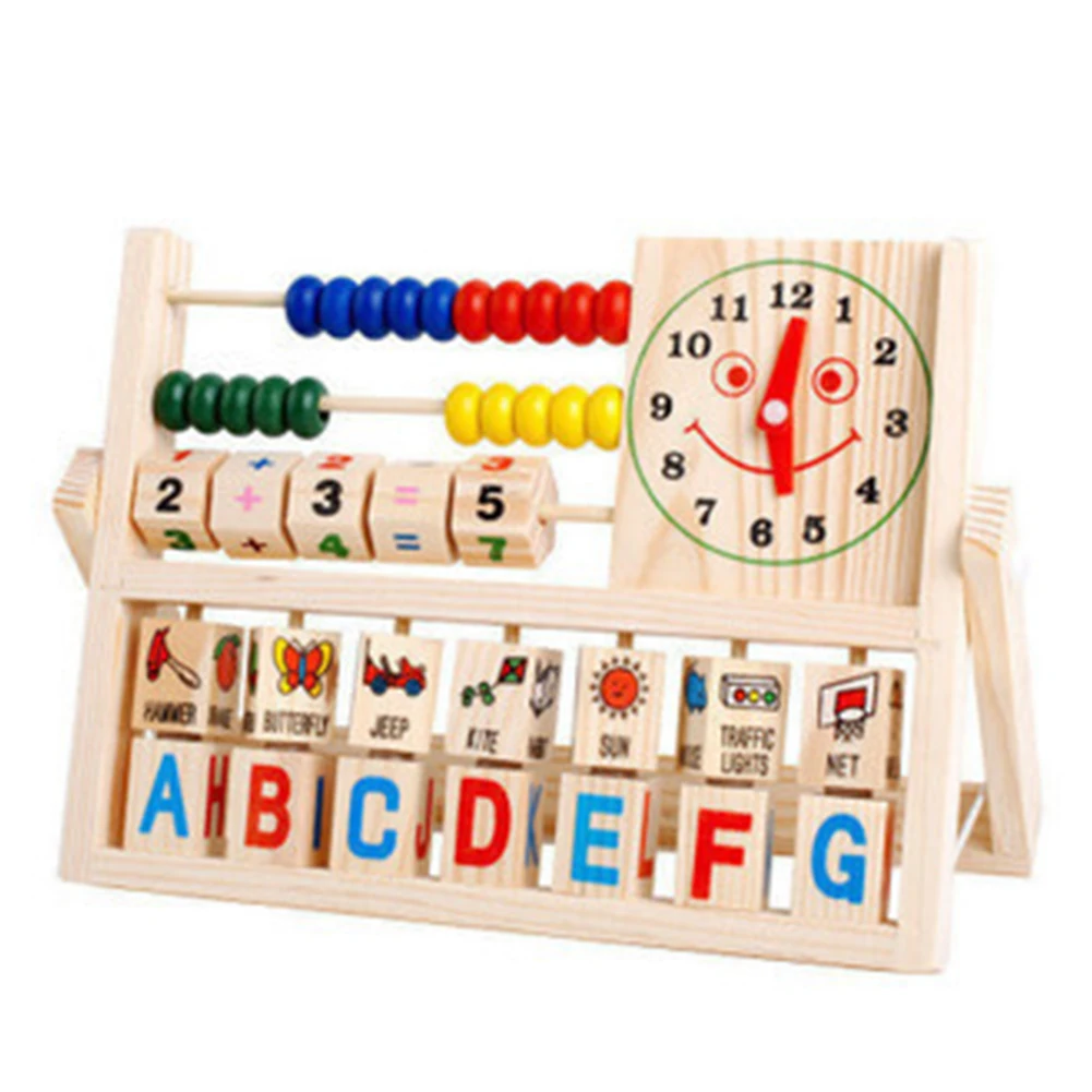 Wooden Math Toys For Kids Multi-functional Abacus Early Educational Toys Teaching Aids For Children Gift