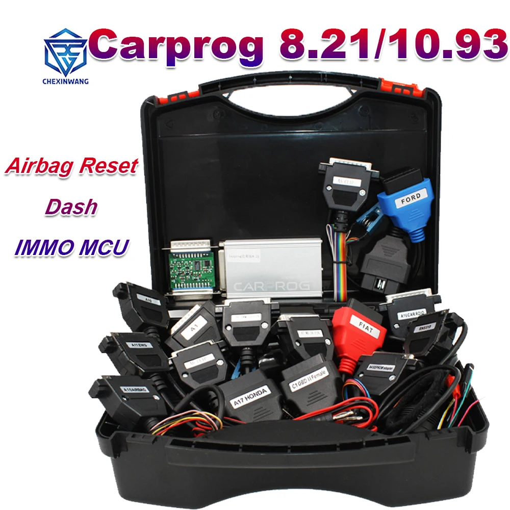 

Online Carprog 821 V8.21 + Keygen Full Adapter Car Prog V10.93 8.21 For Airbag IMMO Radio ECU Programmer Auto Repair Tool