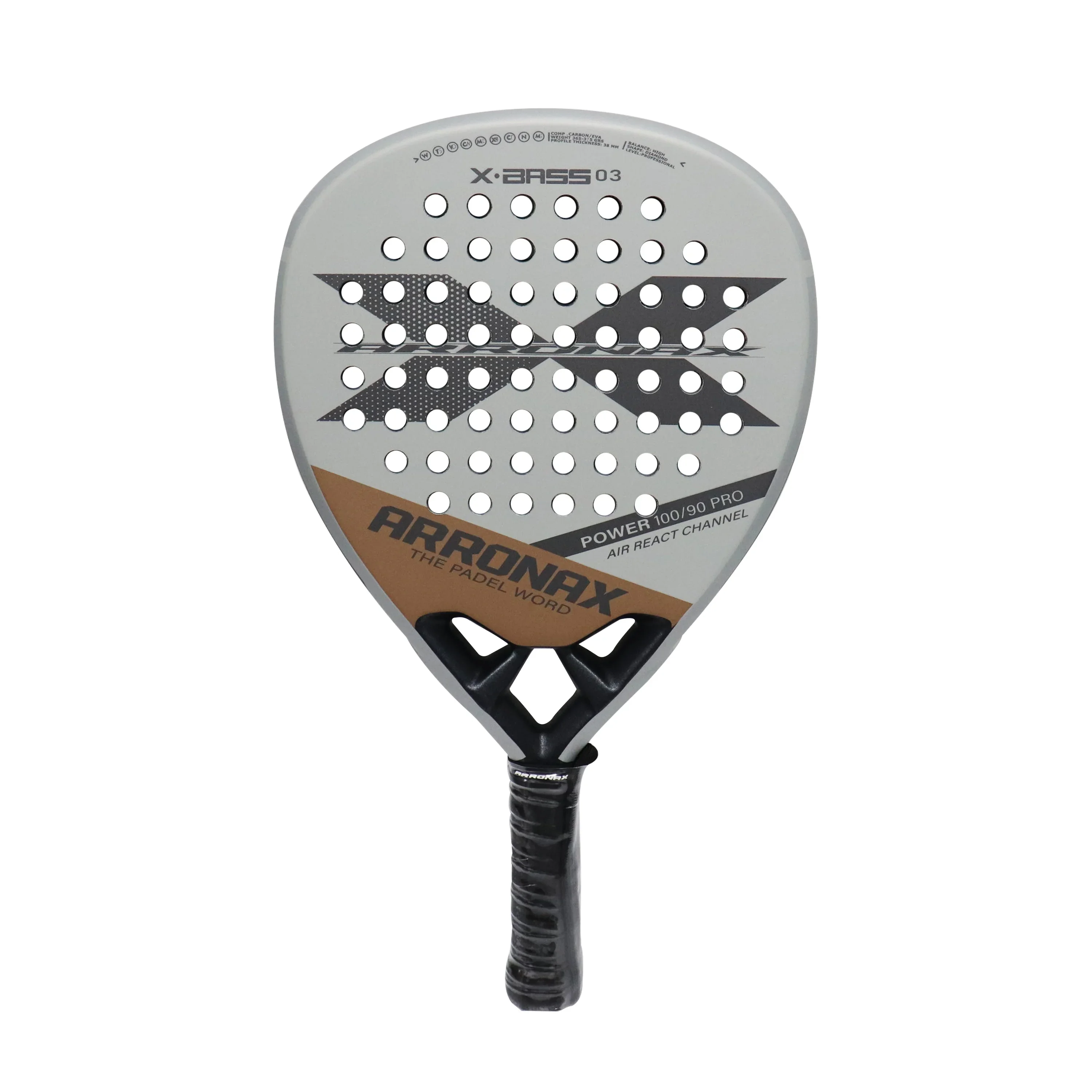 Padel Tennis Racket Carbon Fiber Rough Surface Diamond Shape High Balance EVA SOFT Memory Padel Paddle