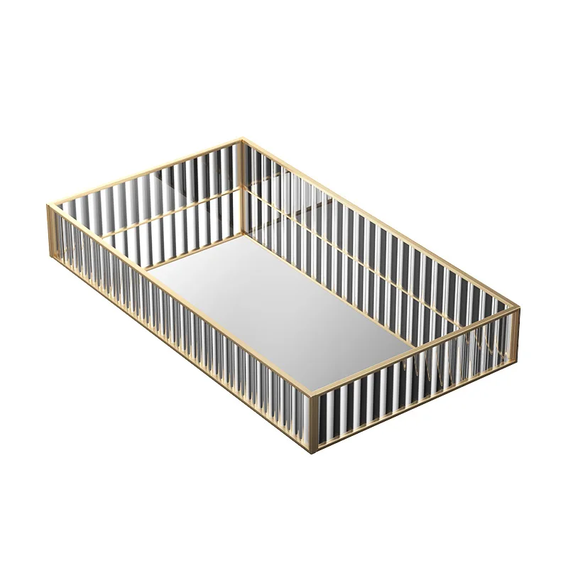European Glass Storage Tray Octagonal Trays Household Pantry Organizer Decoration