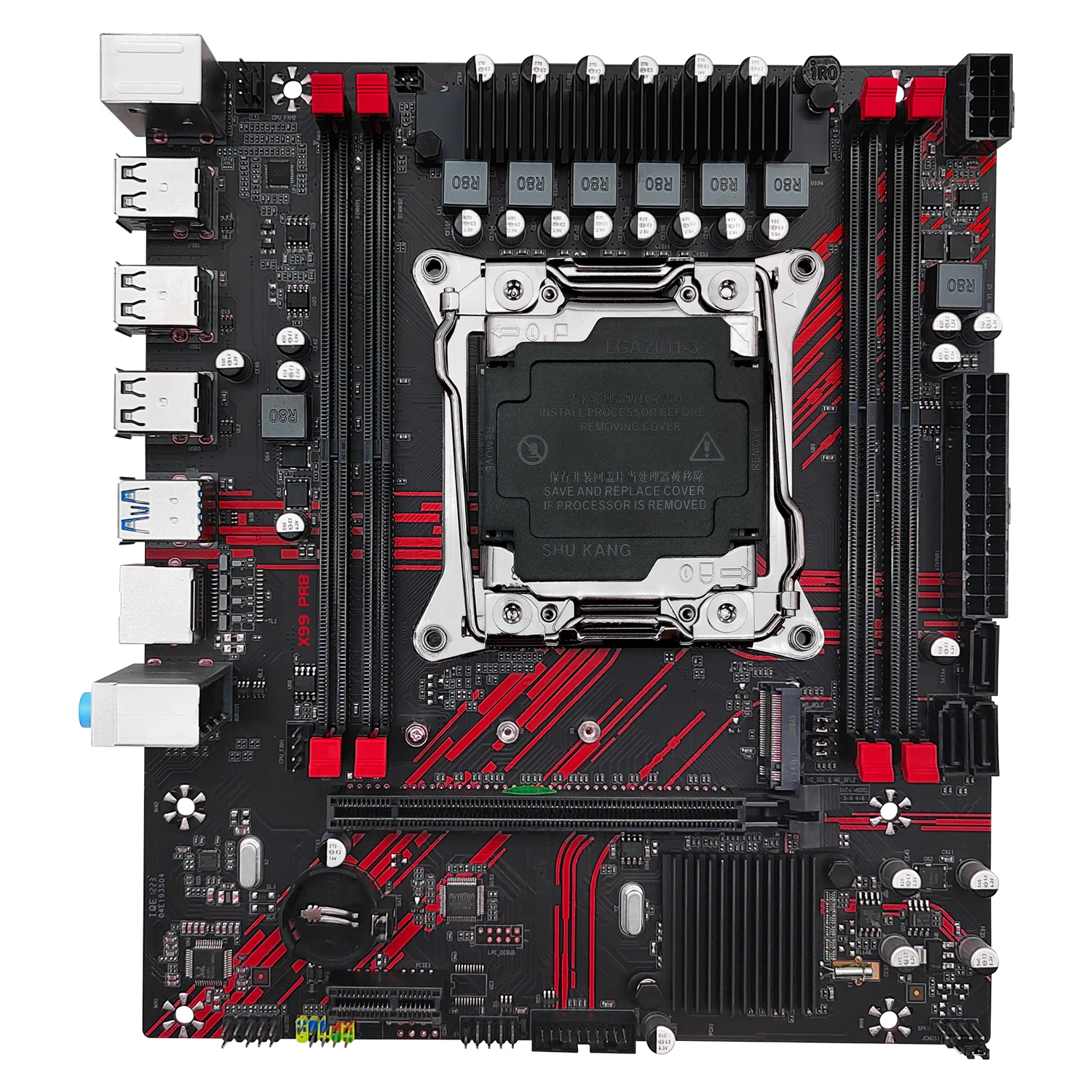 Placa-mãe Lga20113 Slot Suporte Xeon e5 2666 v3 2673 2696 v3 Processador Cpu Memória Ddr3 Usb 3.0 Nvme Sata M.2 Machinist-x99 Pr8 - Imagem 6