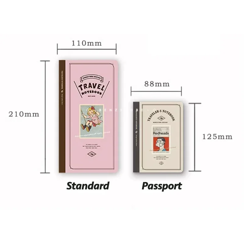 Fromthenon Travel TN Notebook Inner Core Blank Square Art Replacement Inner Page Notebooks Replacement Accessories 6