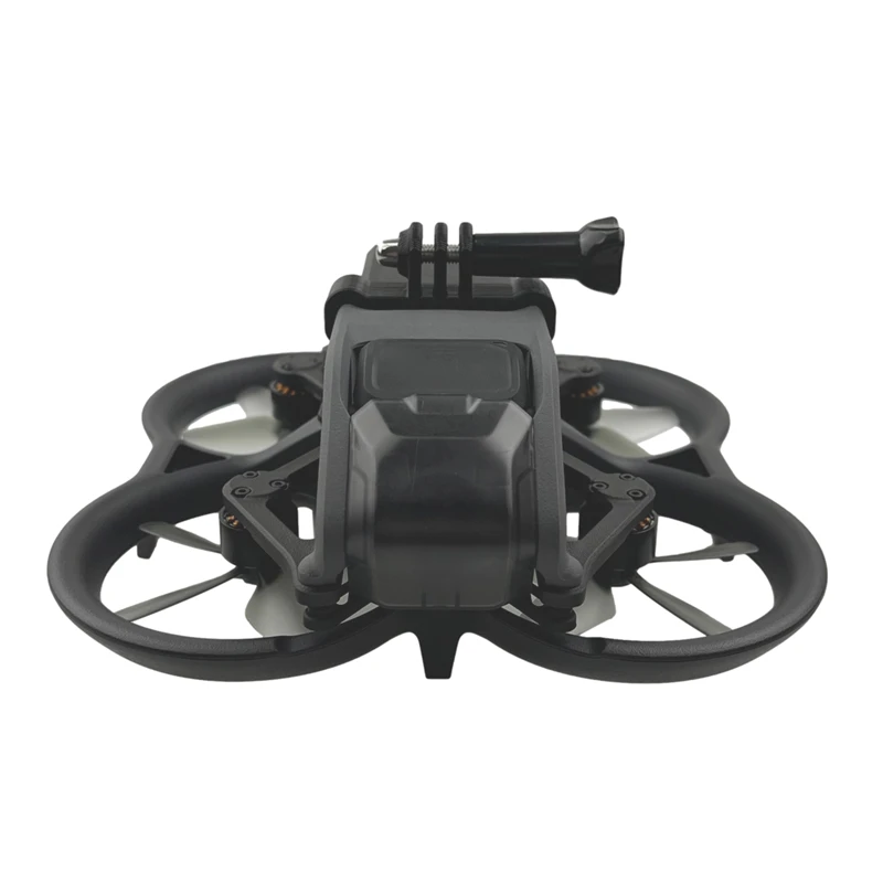 Support fixation caméra sport pour GoPro Insta360 DJI action drone Avata, montrant les différents angles de fixation possibles