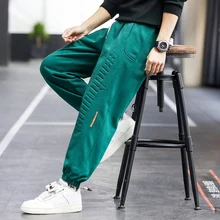 

Spring and autumn new 50% cotton-Hong Kong wind casual pants men's loose trend big size tide pants