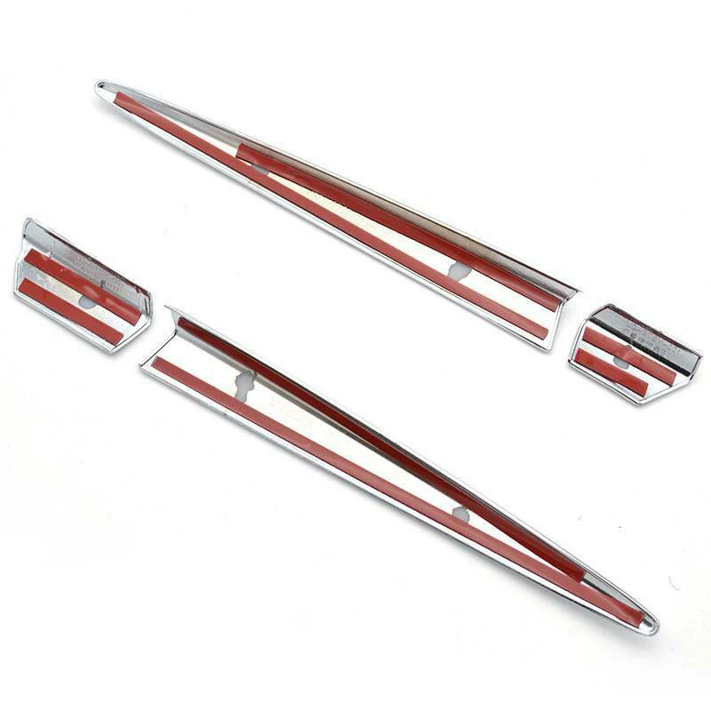 Chrome Side Door Rear View Mirror Pillar Trim Cover Anti-Rub Strips Stickers 4Pcs rearview mirror cover For Honda Civic