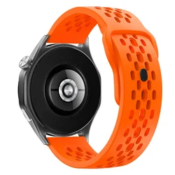 Premium Silicone Sports Replacement Wristband - Versatile 20mm/22mm Strap for Garmin Venu SQ SQ2 (Orange)