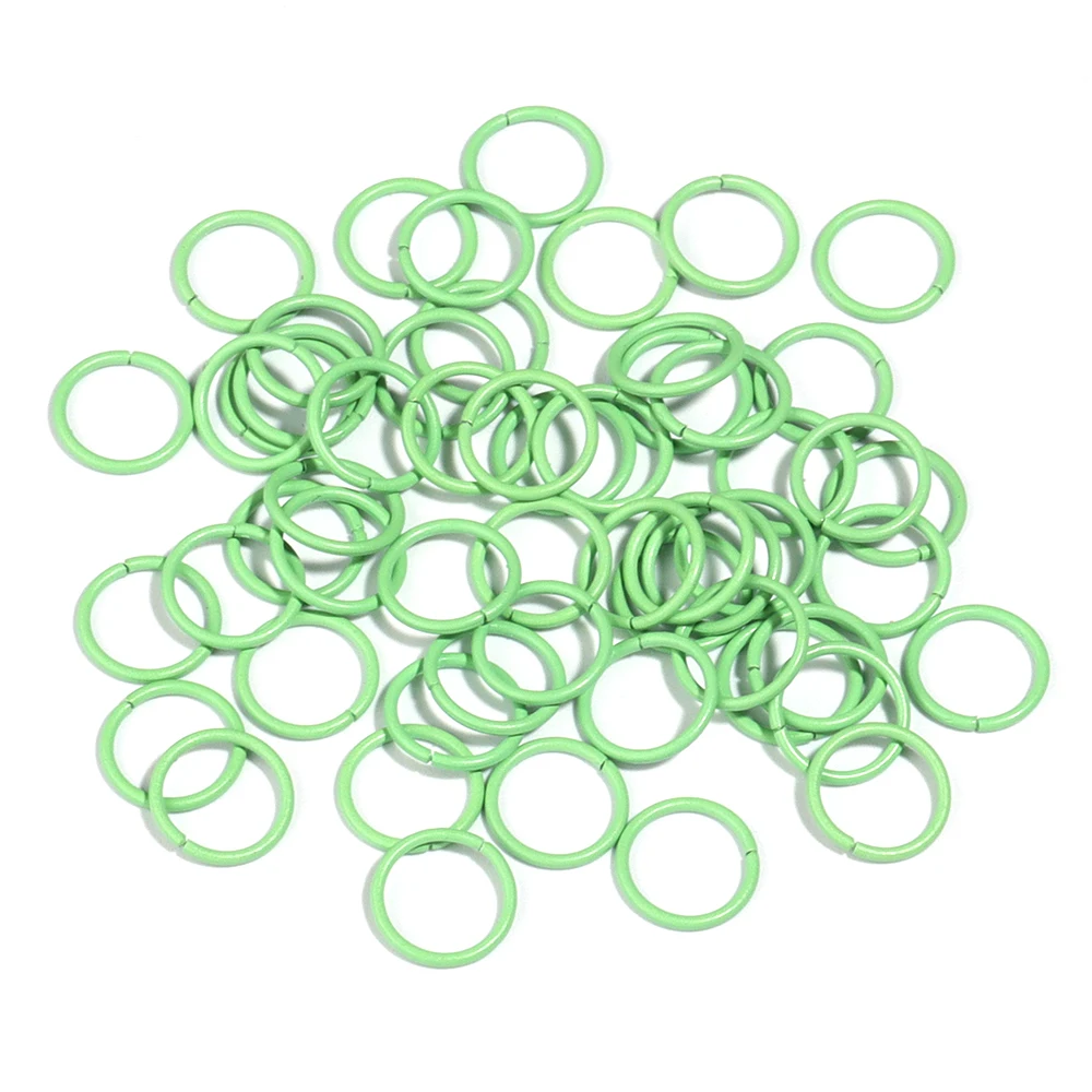 Colorful Metal Single Loop Rings for DIY Jewelry Making - 50pcs Assortment