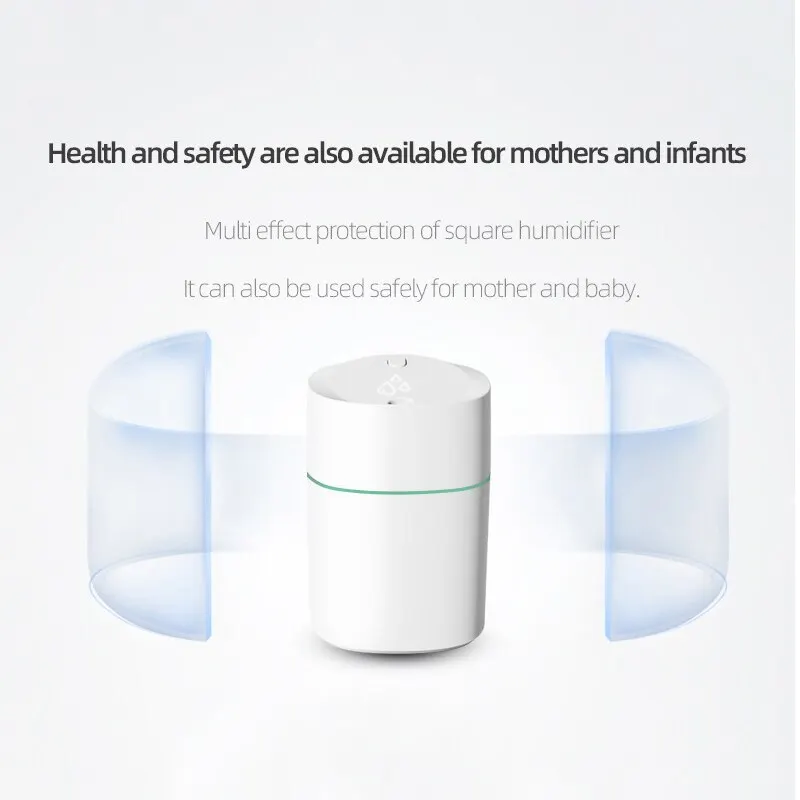 New USB Rechargeable Ultrasonic Diffuser Smart Car Humidifier Air Purifier Mini Portable Water Air Desktop Humidifier