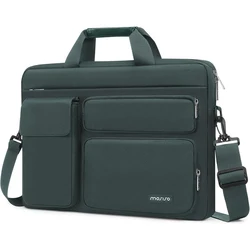 Sleek Multi - Size Laptop Briefcase - Office & Travel Computer Shoulder Bag - MacBook Pro 16 inch (Emerald Green)