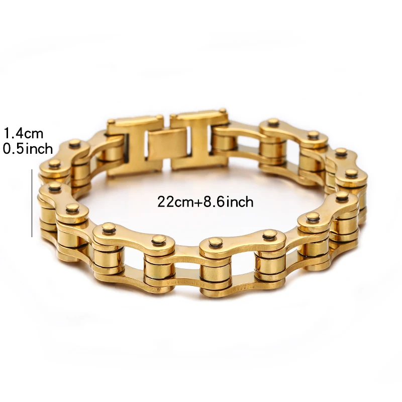 الفولاذ المقاوم للصدأ السائق سلسلة سوار رجالي سوار...