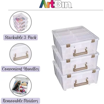 3-Pack Portable Art & Craft Organizers 6