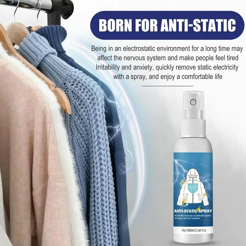 Hair Static Electricity Remover Winter Anti Static Spray Reduce Elecricity On Clothes Anti-Wrinkle Car Remover