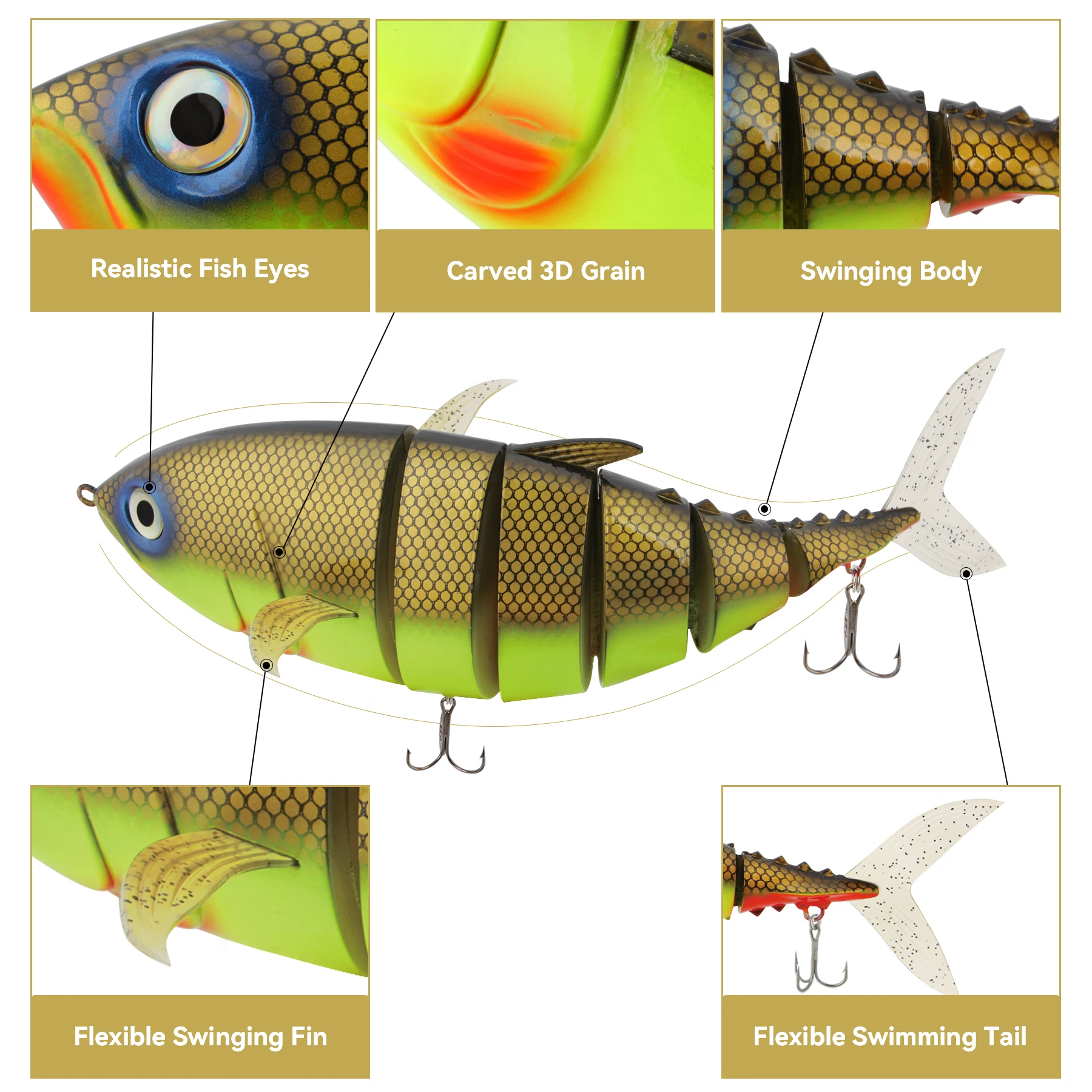 Booms Fishing MJ1 Fishing Lure 40cm 1050g Hard Tuna Large Jointed  Artificial Baits Swimbait Novelty Super Big Sea Lures Wobbler