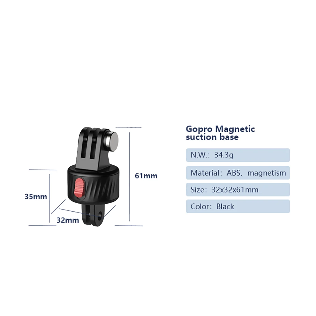 llano Supporto magnetico per action camera, sgancio rapido con un llano Supporto magnetico per action camera, sgancio rapido con un